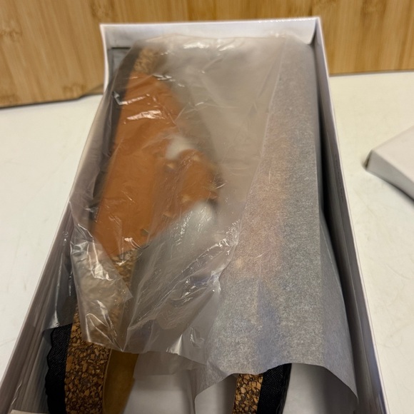 Olivia Miller tan with gold stud sandals - Picture 2 of 5